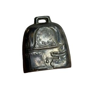 RARE Vintage Antique Sterling Silver Birth Record Baby Rattle